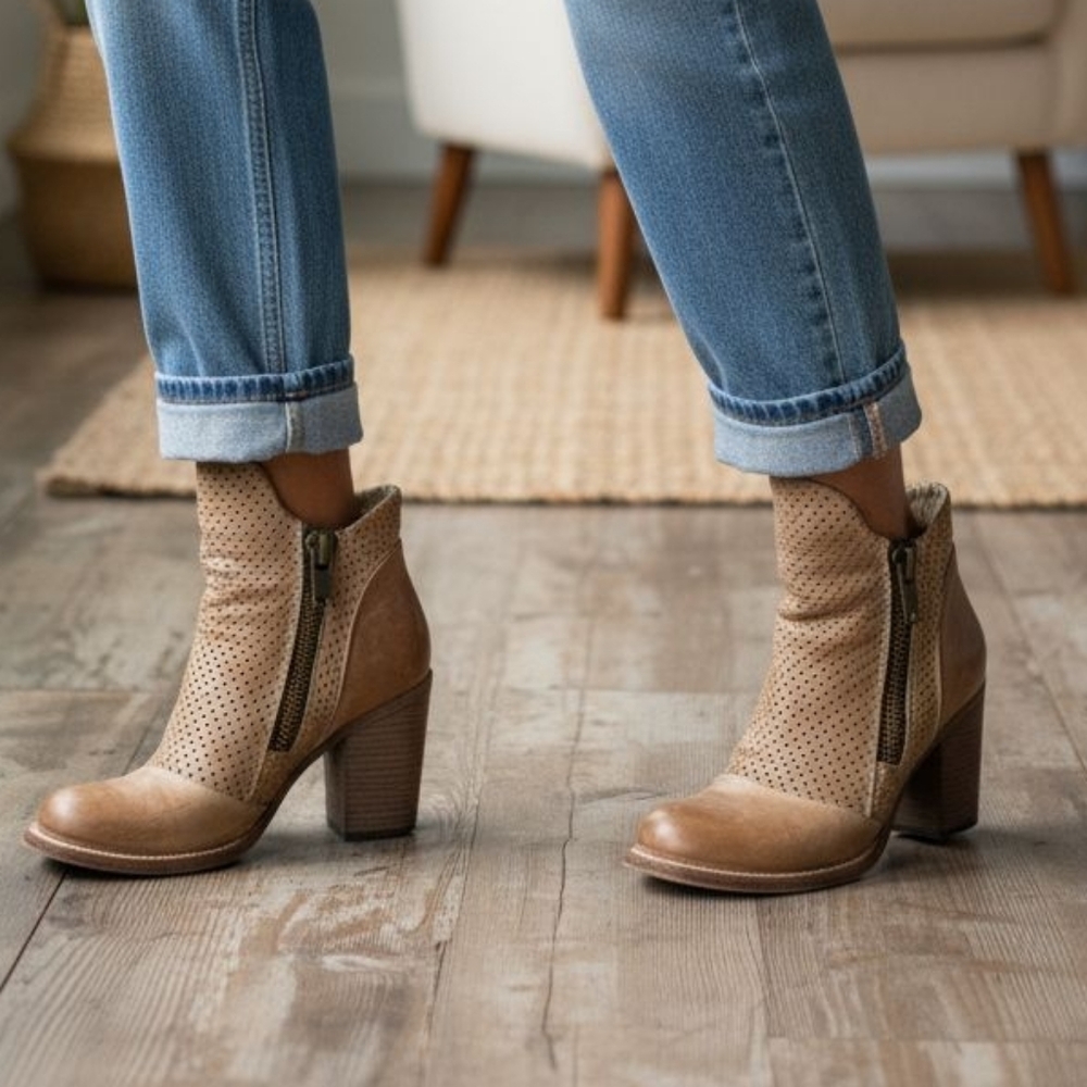Freebird by Steven- Bowie Tan Ankle Boots